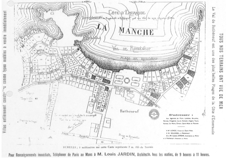 Plan de l'architecte Louis Jardin, 1902
